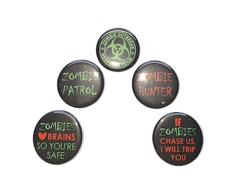 Zombie Magnet, 1", 1.25", 1.5", Button Magnet, Zombie Humor, Zombie Button, Biohazard, Zombie Party, Zombie, Zombie Brain, Birthday, D011