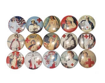 Nurse Magnet, Vintage Nurse, 1", 1.25", 1.5", 2.25", Button Magnet, Nurse Decor, Nurse Theme, Nurse Party Favor, Nurse, Nurse Gift, NU019