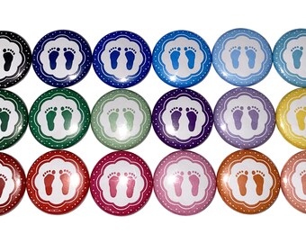 Baby Feet Magnet, 1", 1.25", 1.5", 2.25", Button Magnet, Baby Feet Decor, Baby Feet Theme, Baby Feet Party Favor, Baby Feet, Feet, CB011