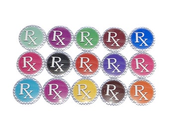 Pharmacy Magnet, Rx Magnet, 1", 1.25", 1.5", 2.25", Button Magnet, Pharmacy, Rx, Pharmacy Theme, Pharmacist Gift, Pharmacist Tech, RX001