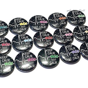 EKG Magnet, 1&quot;, 1.25&quot;, Button Magnet, Electrocardiogram, Medical Theme, Flat Line, EKG, Medical Party Favor, EKG Theme, Ekg Decor, MP011