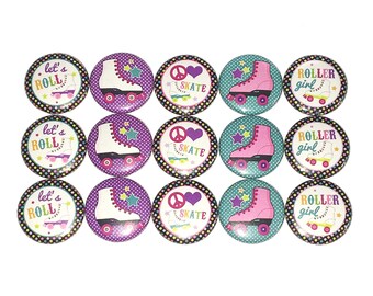Roller Skating Magnet, 1", 1.25", 1.5", 2.25", Button Magnet, Skate Birthday, Roller Skating, Skate Decor, Skate Theme, Skate, Gift, SK013