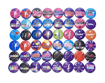 Baton Magnet, 1", 1.25", 1.5", 2.25", Button Magnet, Baton Twirler, Party Favor, Band Theme, Band Decor, Twirler, Baton Theme, Twirl, MB010