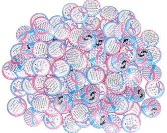 Pregnancy Loss, Infant Loss, 1", 1.25", 1.5", 2.25", Button Magnet, PAIL, Miscarriage Ribbon, Stillbirth Ribbon, Baby Loss, Ribbon, CB005