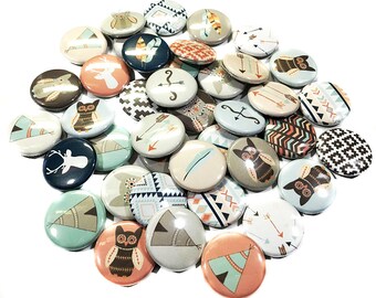 Tribal, Tee Pee, 1", 1.25", Button, Tribal Button, Tribal Pin, Owl, Arrow, Tribal Badge, Tribal Pinback, Flatback, Pinback, Pin, Badge, T003