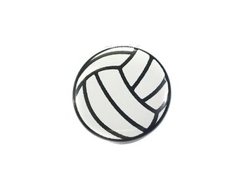Volleyball Magnet, 1", 1.25", 1.5", 2.25", Button Magnet, Volleyball, Volleyball Party Favor, Volleyball Birthday, Volleyball Gift, SE055
