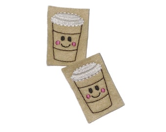 Coffee Felt, Latte Felt, 2 Felts, Cream, Unfinished, Craft Supply, Size 1 of 3, EMB119