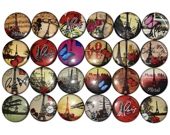 Paris Magnet, 1", 1.25", 1.5", 2.25", Button Magnet, Paris Theme, Eiffel Tower Magnet, Paris, Paris Decor, Party Favor, Paris Gift, TS002
