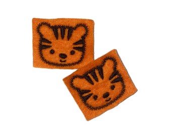 Tiger Felt, 2 Felts, Unfinished, Craft Supply, Cat, Tiger, Feline, Size 1 of 3, EMB078