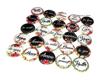 Happiness Magnet, Positive Words, 1", 1.25, 1.5", 2.25", Button Magnet, Positive Quote, Mental Health, Motivational, Love, Hope, Dream, Q022