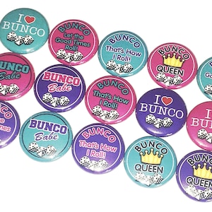 Bunco Magnet, 1&quot;, 1.25&quot;, Button Magnet, Bunco Birthday, Bunco, Party Favor, Bunco Gift, Bunco Theme, Bunco Button, Bunco Gift, Dice, GM005