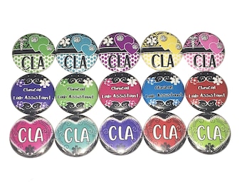 Lab Assistant Magnet, 1", 1.25", Button Magnet, CLA Magnet, CLA, Clinical Lab Assistant, CLA Party Favor, Cla Theme, Cla Decor, Gift, PL003