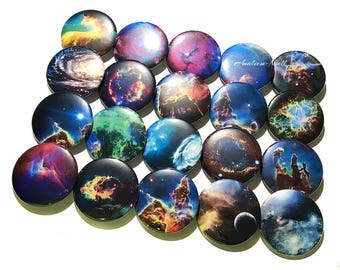 Outer Space Magnet, 1.5", 2.25", Button Magnet, Space Magnet, Galaxy Magnet, Space Theme, Space Decor, Galaxy Theme, Birthday, Galaxy, ZP010