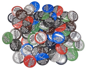 Surgical Tech, 1", 1.25", 1.5", Button, Surgeon, Scrub, Surgical Theme, Surgical Tech Theme, Scrub Tech, Flatback, Pinback, Pin, SR002