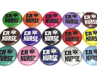 ER Nurse Magnet, ER Magnet, RN Magnet, 1", 1.25", Button Magnet, Nurse, Er Nurse, Er, Er Nurse Theme, Nurse Decor, Nurse Party Favor, NU010
