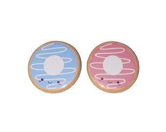 Reveal, Donut Swirl, Pink, Blue, 1.25", 1.5", 2.25", Pinback Button, Boy or Girl, Shower, Baby Reveal, Donut, Donut Shower, VB523, VB399