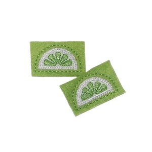 Lime Felt, 2 Felts, Citrus, Green, Unfinished, Craft Supply, Lime Fruit, Lime Patch, Citrus Patch, Size 1 of 2 , EMB037