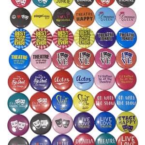 Theater Magnet, 1&quot;, 1.25&quot;, 1.5&quot;, 2.25&quot;, Button Magnet, Drama Magnet, Acting Magnet, Actor Magnet, Drama Class, Theater Class, Acting, HI008