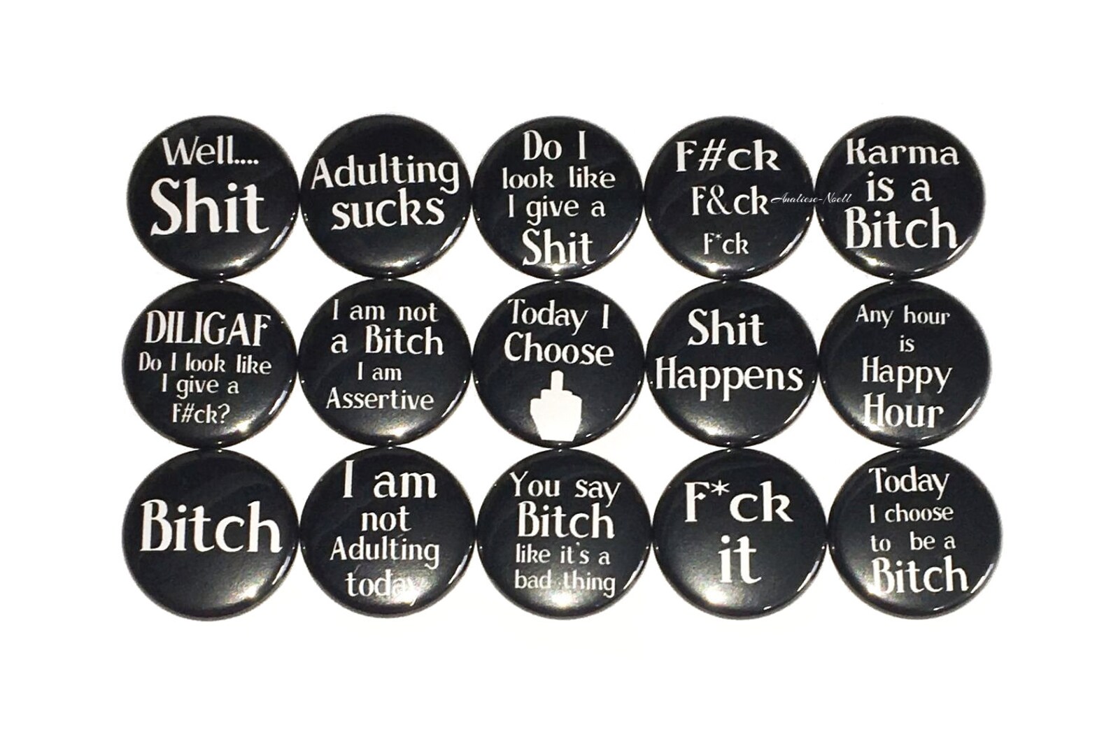 Cuss Words 1 Pinback Button 15 Buttons Ready to Ship Etsy