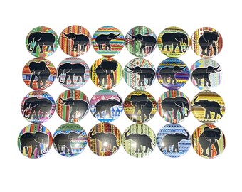 Elephant Magnet, Africa Magnet, 1", 1.25", 1.5", 2.25", Button Magnet, Elephant Theme, Elephant Decor, Party Favor, Birthday, Elephant, A029