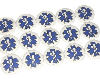 First Responder, Medical, 1", 1.25", Button, Medical Theme, Emergency Service, Emergency Worker, Craft Supply, Flatback, Pinback, Pin, LE008