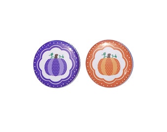 Pumpkin, Gender Reveal, Purple, Orange, 1.25", 1.5", 2.25", Pinback Button, Thanksgiving, Fall, Baby Vote, Team Boy, Team Girl, VB054, VB042