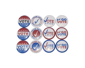 Vote Magnet, 1", 1.25", 1.5", 2.25", Button Magnet, Election, Campaign, Voter, Vote, Voting, Election Magnet, Campaign Magnet, PC023