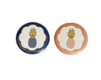 Pineapple, Gender Reveal, Baby Reveal, Dark Blue, Coral, 1.25", 1.5", 2.25", Pinback Button, Baby Shower, Boy or Girl, Vote, VB474, VB478