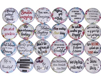 Uplifting Magnet, Encouragement Magnet, 1", 1.25", 1.5", 2.25", Button Magnet, Positive, Mental Health, Party Favor, Encouragement, Q011
