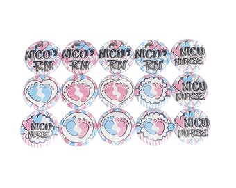 NICU Nurse Magnet, NICU, 1", 1.25", Button Magnet, Nicu Theme, Nicu Decor, Baby Feet, Nurse Theme, Rn Gift, Nicu RN, Neonatal Care, OB009