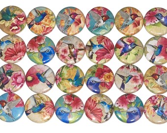 Hummingbird Magnet, 1", 1.25", 1.5", 2.25", Button Magnet, Hummingbird Decor, Baby Shower, Party Favor, Hummers, Bird Magnet, Funeral, BR008