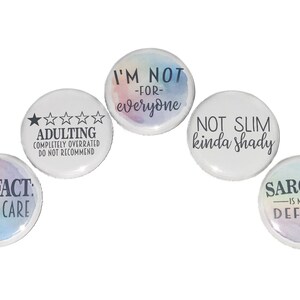 Funny Magnet, 1&quot;, 1.25&quot;, 1.5&quot;, 2.25&quot;, Button Magnet, Humor Magnet, Quotes, Sarcasm, Funny Quotes, Humor Theme, Humor Decor, Q029