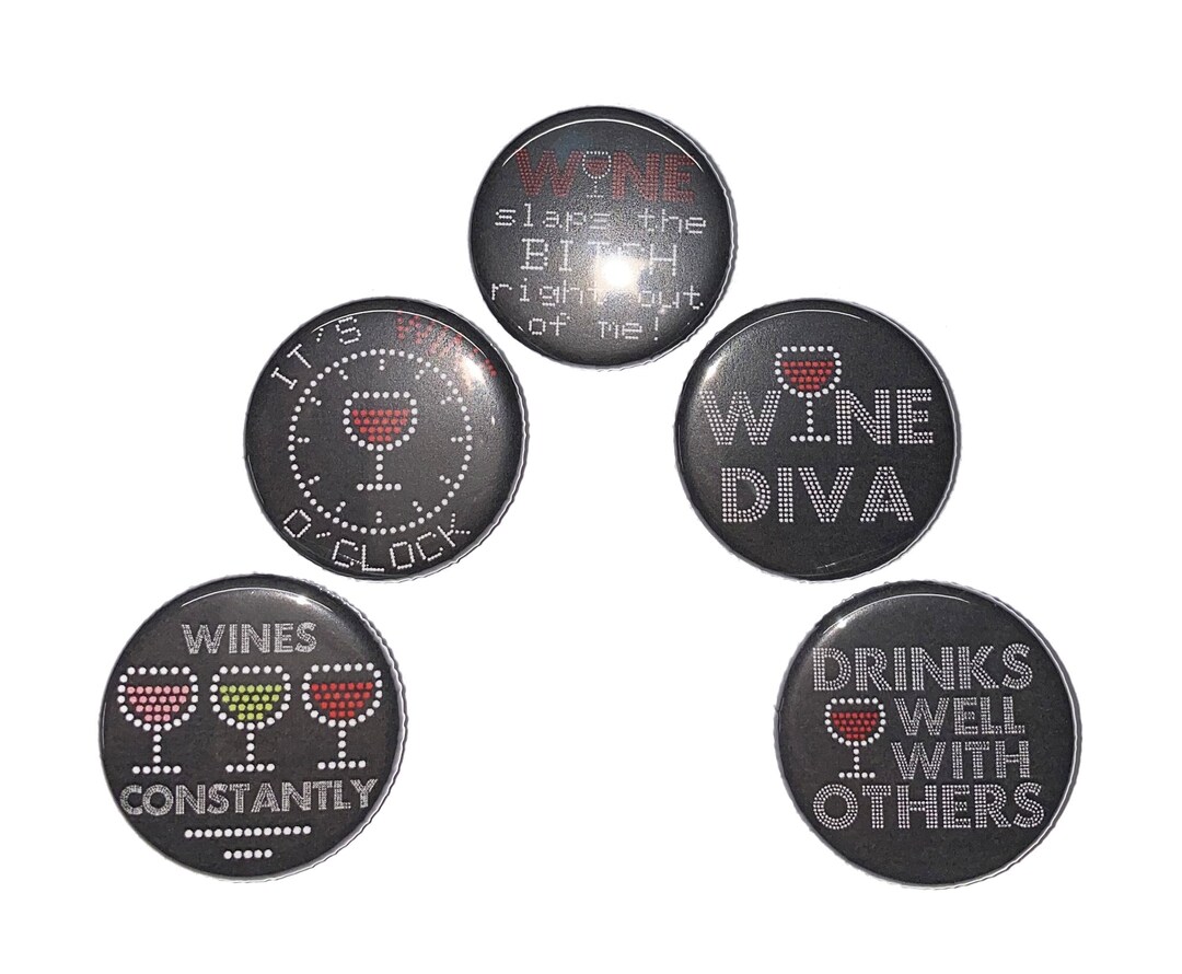 Wine 1, 1.25, 1.5, Button MATURE, Wine, Wine Favor