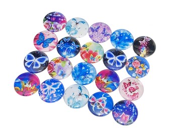 Butterflies, 1", 1.25", 1.5", 2.25", Button, Butterfly Gift, Butterfly Decor, Butterfly Theme, Butterfly, Flatback, Pinback, Badge, B014