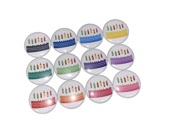 Birthday Cake, 1", 1.25", 1.5", 2.25", Button, Party Favor, Bow Center, Cake, Flatback, Pinback, Pin, Badge, Baker Gift, Bakery Theme, FD057