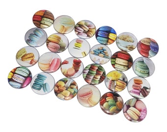 Macarons, Macaroon, 1", 1.25", 1.5", 2.25", Button, Macaron Theme, Macaron Decor, Sweets, Party Favor, Cookie, Flatback, Pinback, Pin, FD041