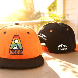 Personalisierter Logo Dad Hut, Individuell gestickte Flat Bill Hüte, Benutzerdefinierter Text Hut, Gestickte Snapback Hüte, Bachelor Trip Hut, Weihnachtsgeschenk