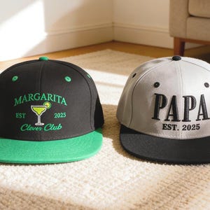 Personalisierte Flat Bill Hüte, Benutzerdefinierte Logo Snapback Hüte, personalisierte benutzerdefinierte gestickte Snapback Hüte, Dad Cap, Urlaub Geburtstagsgeschenke