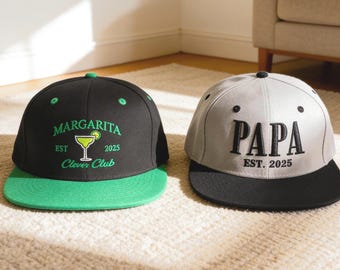 Gorras de visera plana personalizadas, gorras snapback con logotipo personalizado, gorras snapback bordadas personalizadas, gorras de papá, regalos de cumpleaños festivos