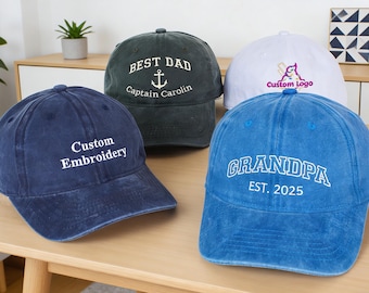 Custom Embroidered Dad Hat, Personalized Baseball Cap