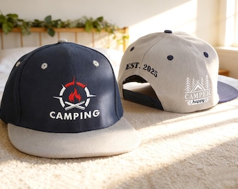 Czapki Snapback z haftowanym logo, spersonalizowana czapka dla taty, spersonalizowane haftowane czapki z płaskim daszkiem, czapka z niestandardowym tekstem, czapka na wieczór kawalerski, prezent świąteczny