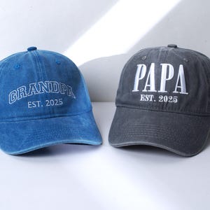 Custom Embroidered Baseball Hat With 3D Text, Custom Logo Hat, Personalized Washed Dad Mom Hat, Gift for Dad Mom Him Her, Father&#39;s Day Gift
