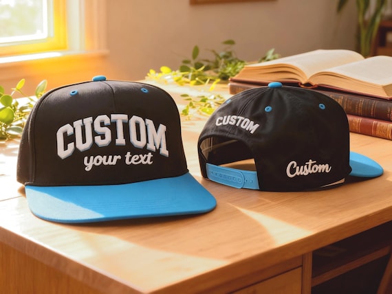 Custom Embroidered Hats, Personalized Dad Hat, Custom Text Flat Bill Hat, Embroidered Logo Snapback Hats, Bachelor Trip Hat, Christmas Gift