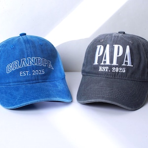 Custom Embroidered Baseball Hat With 3D Text, Custom Logo Hat, Personalized Washed Dad Mom Hat, Gift for Dad Mom Him Her, Father&#39;s Day Gift