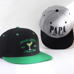 Personalized Flat Bill Hats, Custom Logo Snapback Hats, Personalized Custom Embroidered Snapback Hats, Dad Cap , Holiday birthday gifts