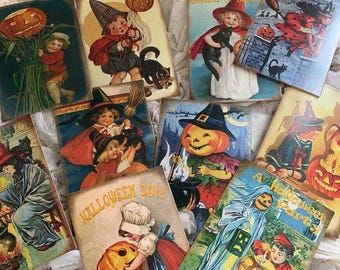 Halloween postcards set RR*10 postcards in the set with Post office back*Just add a stamp