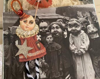 HALLOWEEN* MOON BEAM* Ornament*Chenille legs*Unique