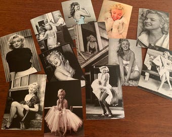Postales antiguas de Marilyn Monroe, leyenda de Hollywood (12 tarjetas)