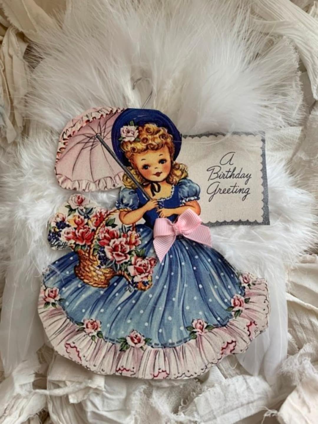Southern Belle Birthday Girl in Blue Ornamentgiftbirthday