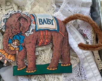 Circo * Adorno de bebé elefante * Encantador * Abeto o árbol de plumas * Pantalla * Decoración del hogar
